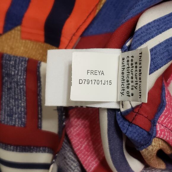 Diane Von Furstenberg Freya Silk Dress Multicolor Geo Colorblock Sz 10 Career - Picture 7 of 16
